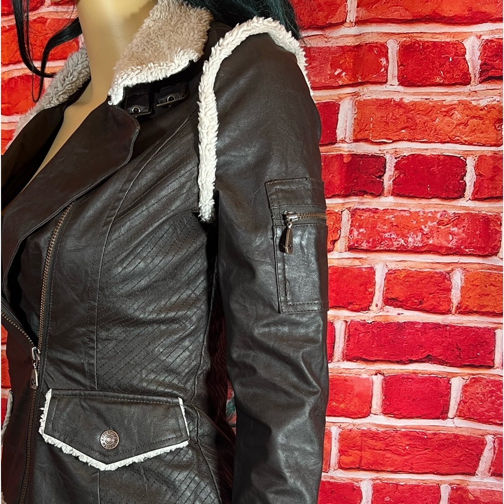 Affliction Women’s Black premium leather jacket - Picture 2 of 11